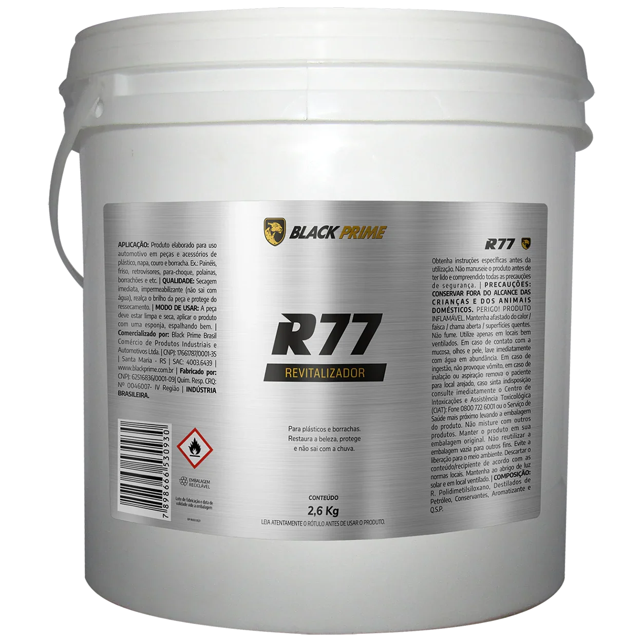 Revitalizador Plasticos R77 Black Prime 2,6kg