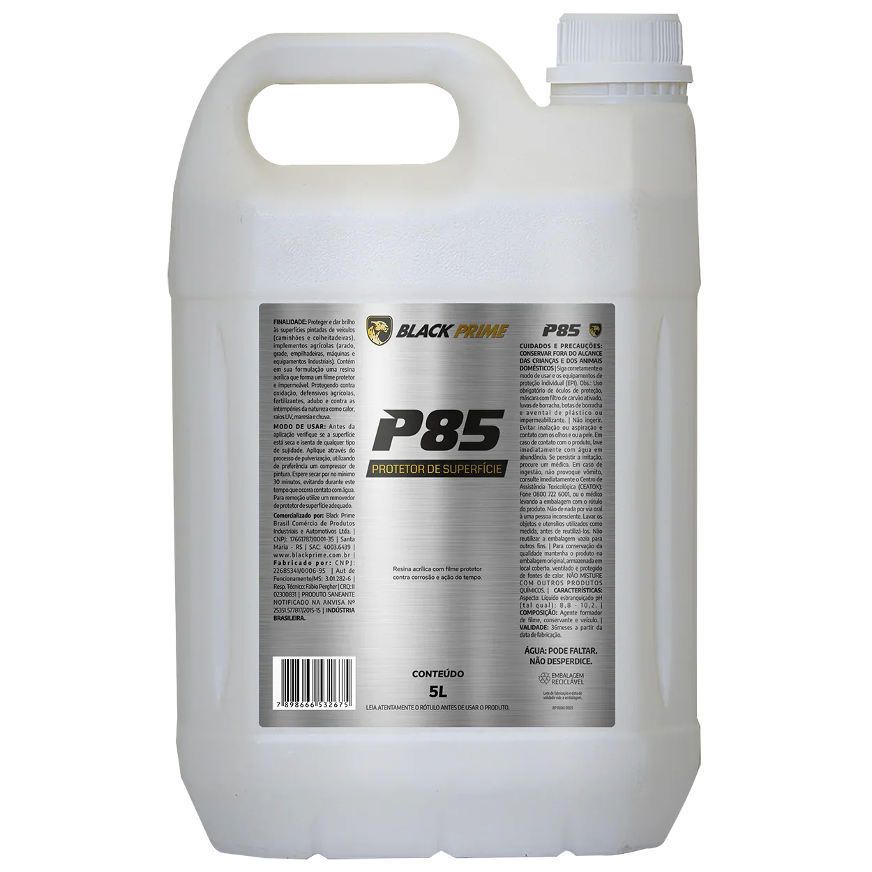 Protetor De Superficie P85 Black Prime 5l