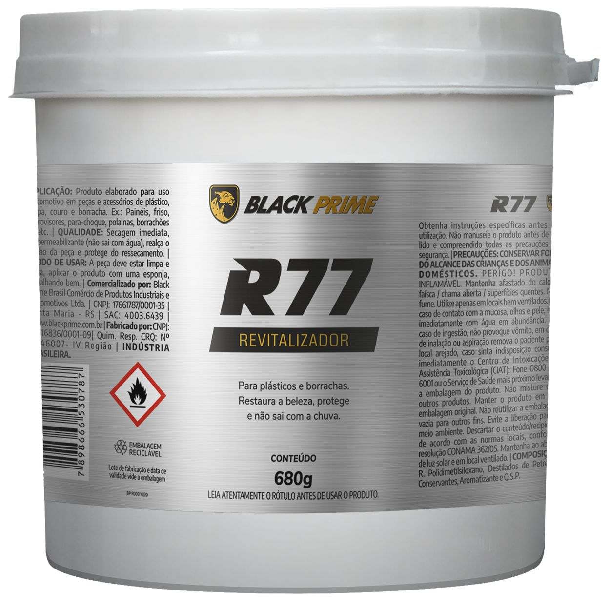 Revitalizador Plasticos R77 Black Prime 680g