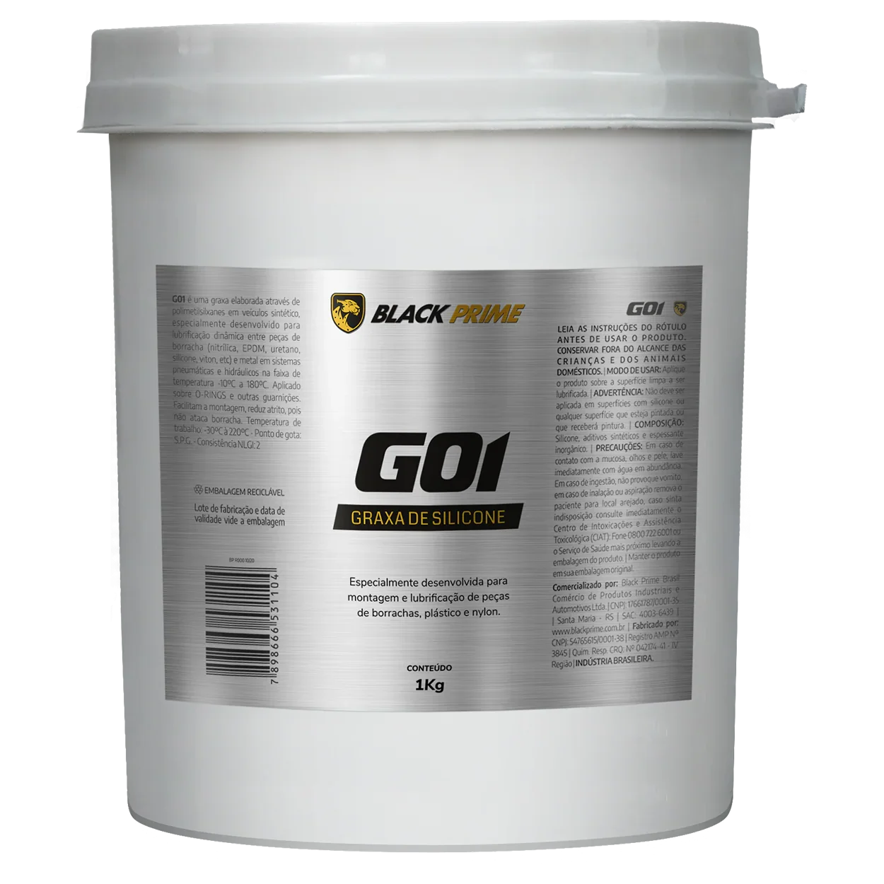 Graxa De Silicone G01 Black Prime 1kg