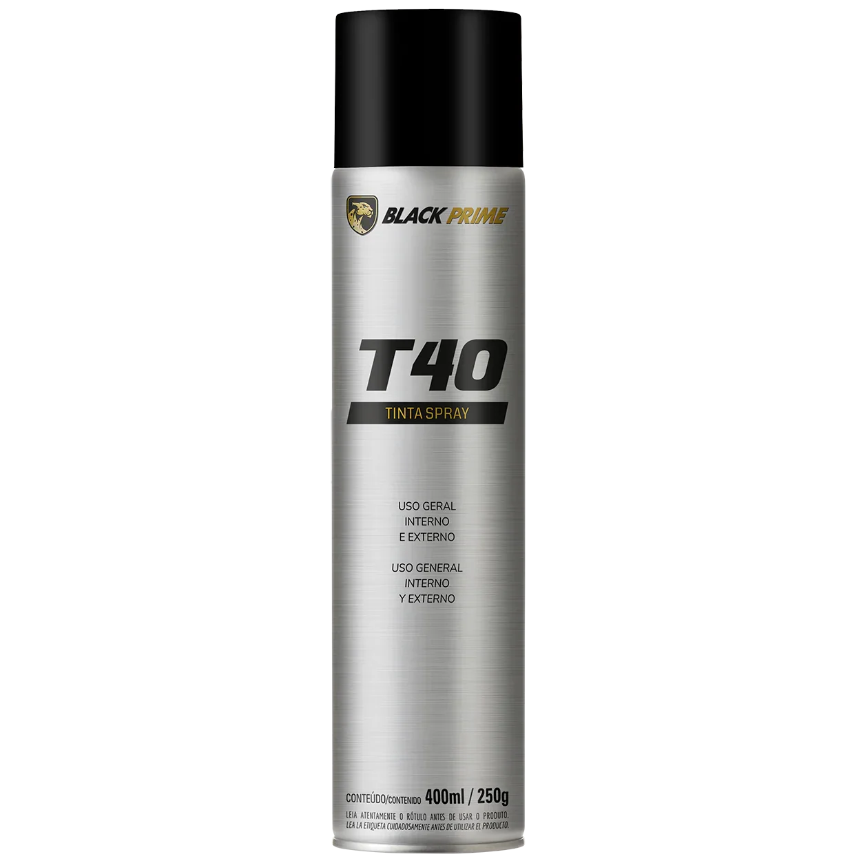 Tinta Spray Ug T40 Preto Brilhante Black Prime 400