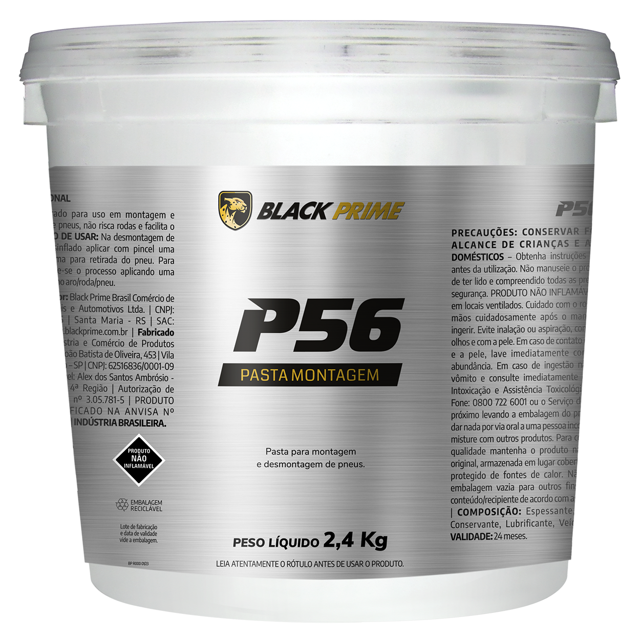 Pasta De Montagem Pneus P56 Black Prime 2,4kg