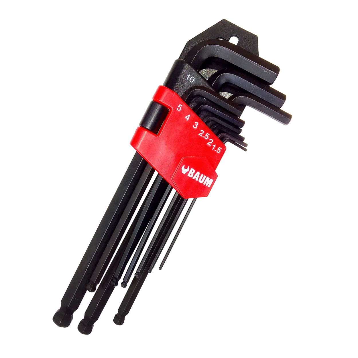 Kit Chave Allen Longo 1.5 A 10mm Baum - 9pçs