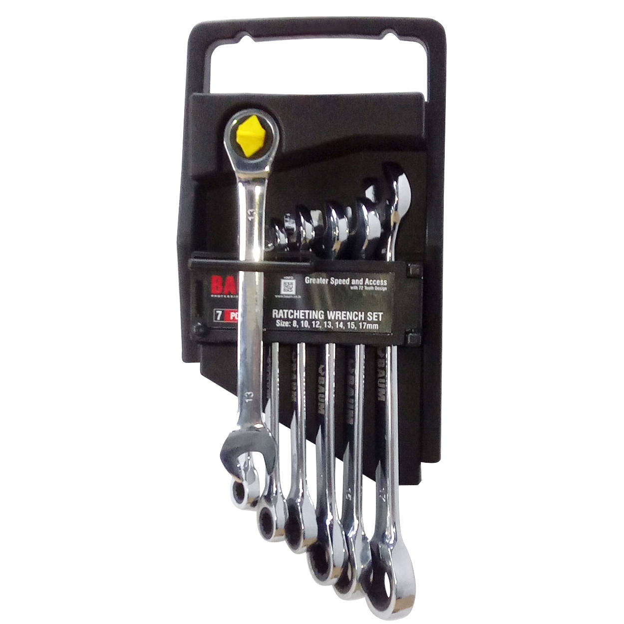 Kit Chave Combinada C/ Catraca 7 Pcs Baum 8mm A 17mm