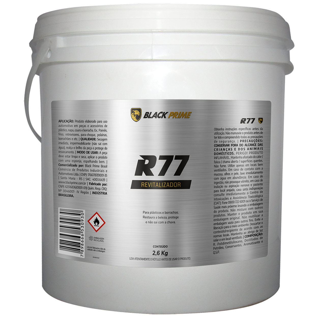 Revitalizador Plasticos R77 Black Prime 2,6kg