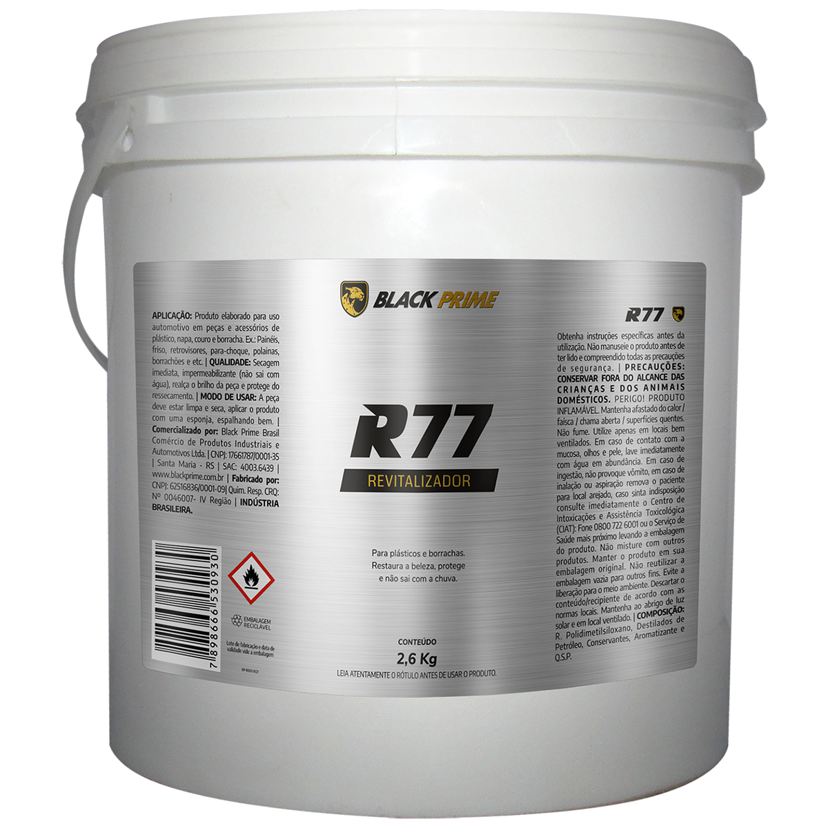 Revitalizador Plasticos R77 Black Prime 2,6kg