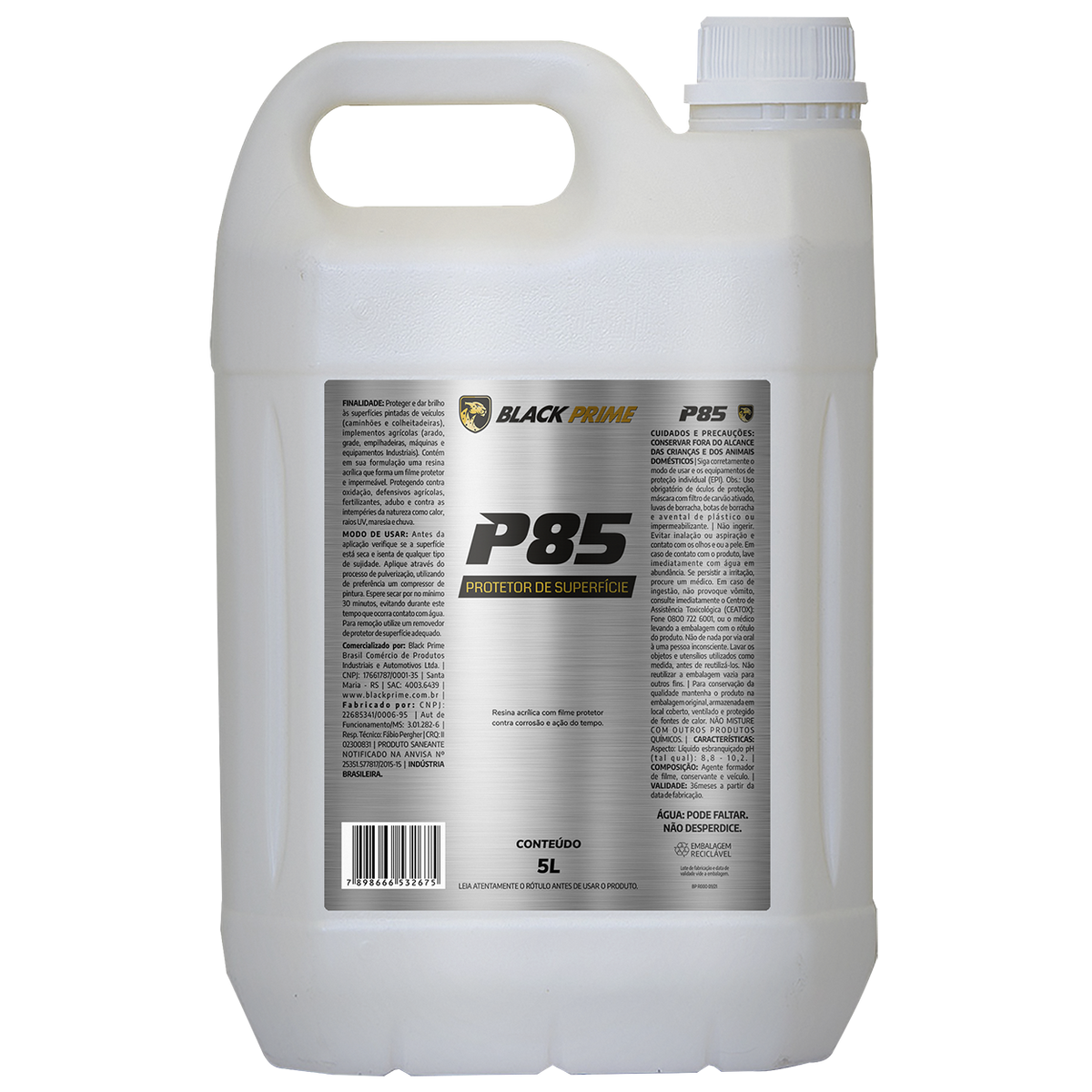 Protetor De Superficie P85 Black Prime 5l