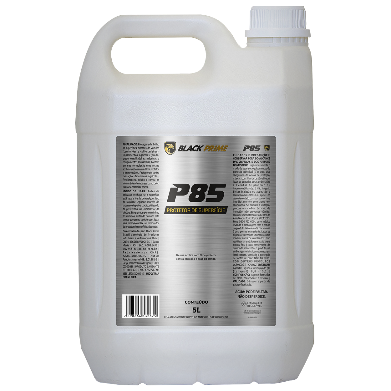 Protetor De Superficie P85 Black Prime 5l