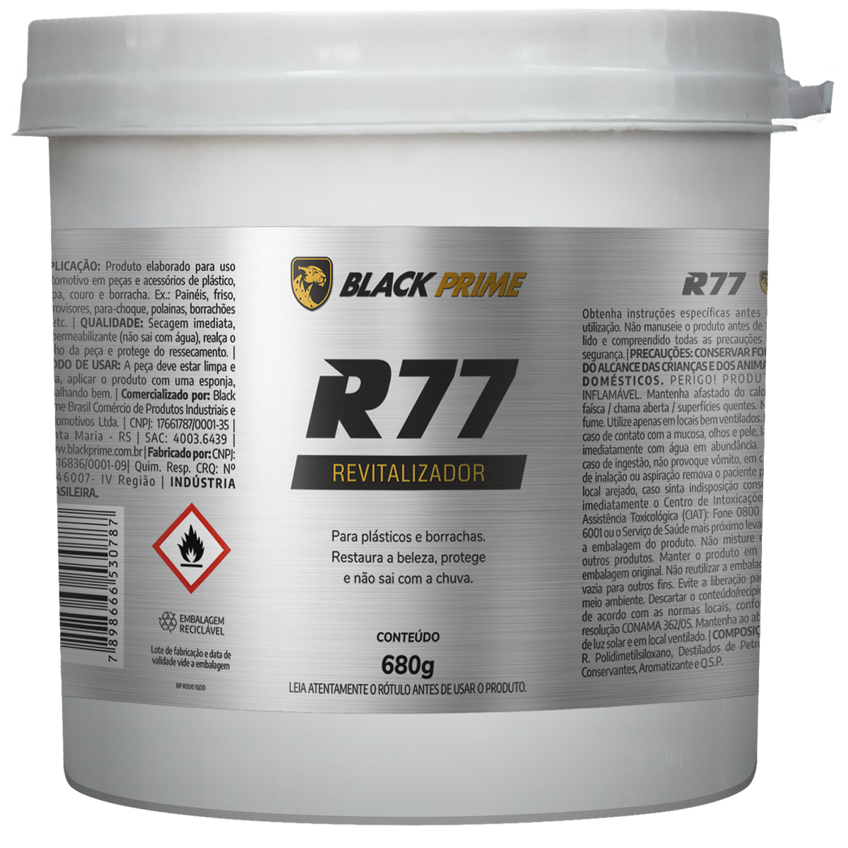 Revitalizador Plasticos R77 Black Prime 680g