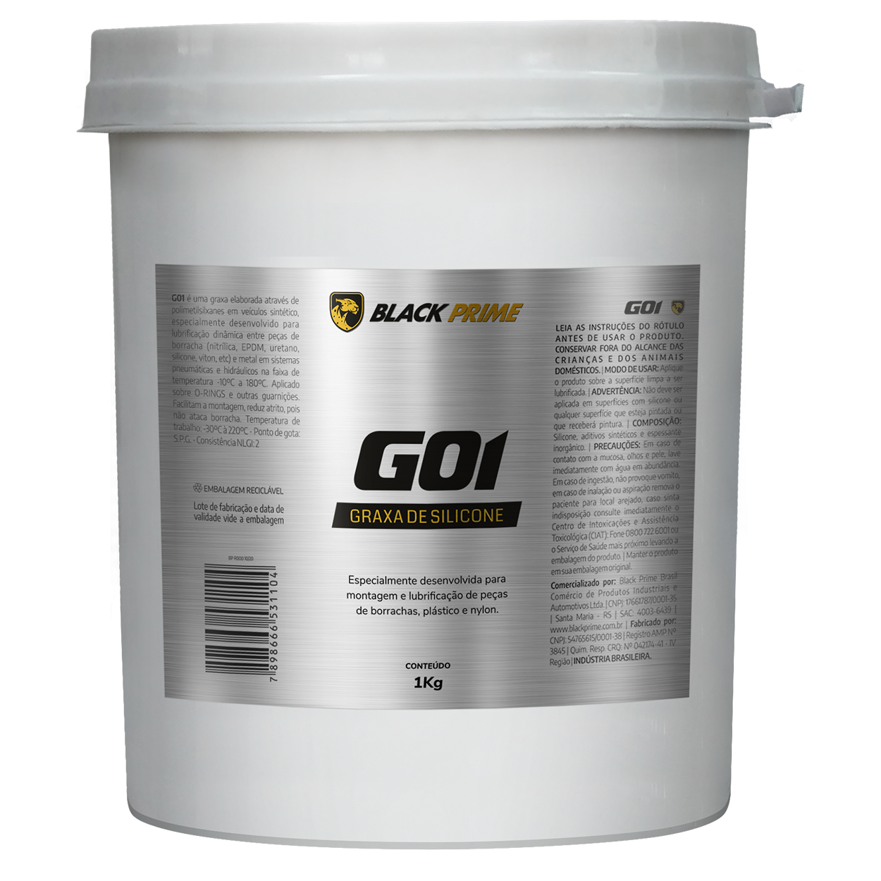 Graxa De Silicone G01 Black Prime 1kg