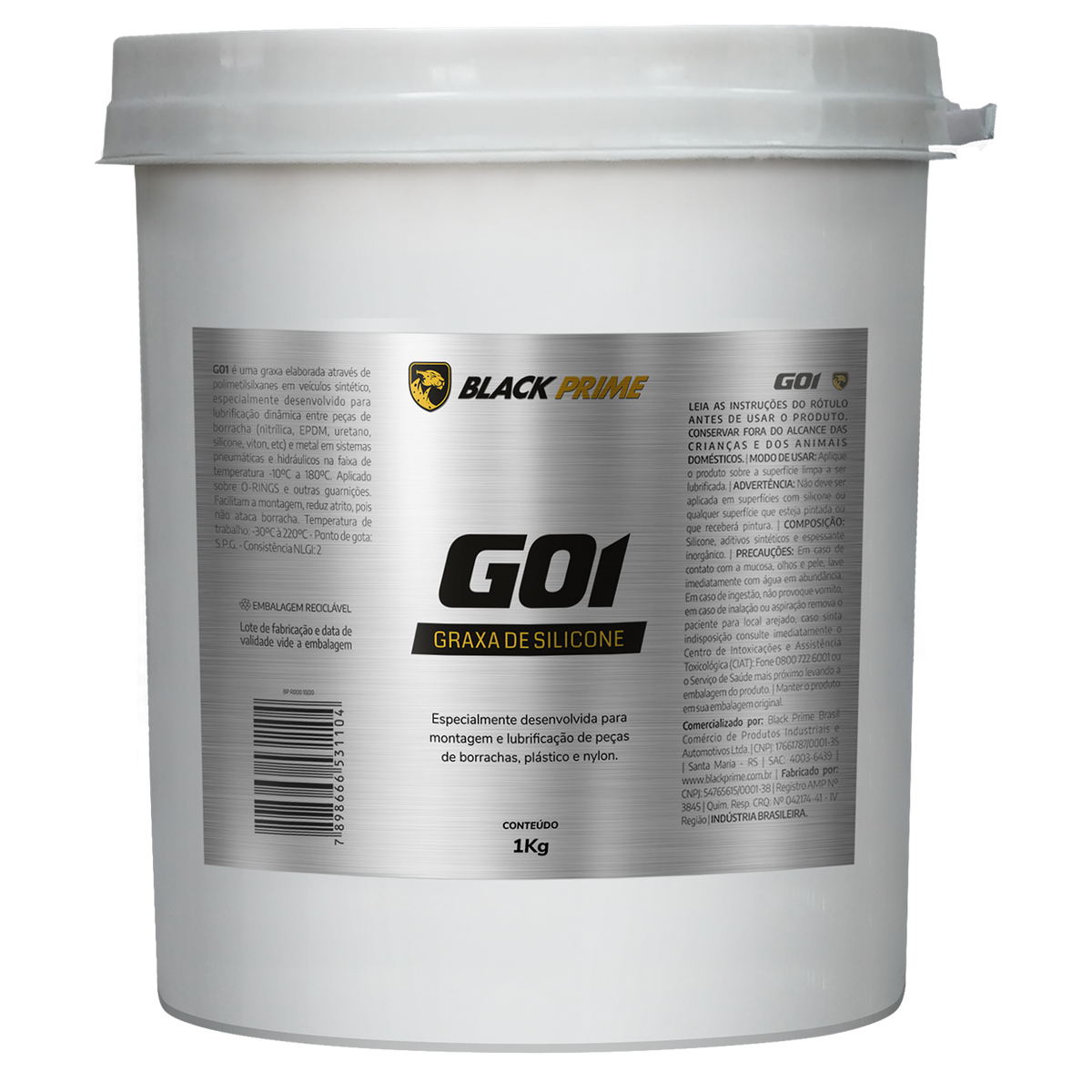 Graxa De Silicone G01 Black Prime 1kg