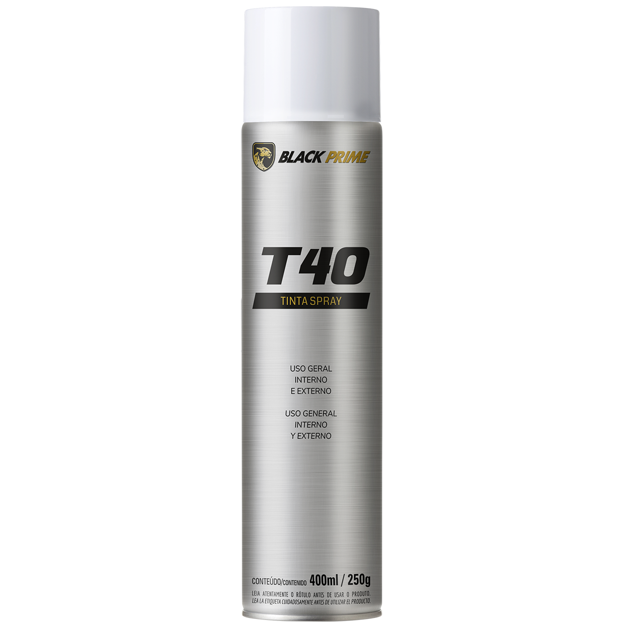 Tinta Spray Ug T40 Branco Brilhante Black Prime 40