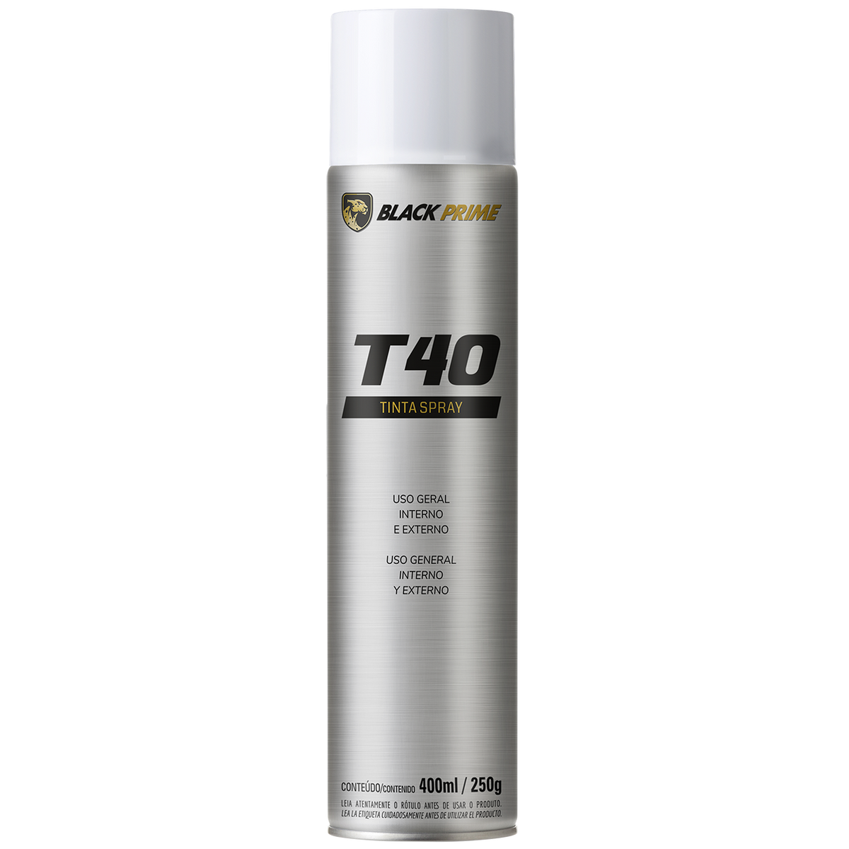 Tinta Spray Ug T40 Branco Brilhante Black Prime 40