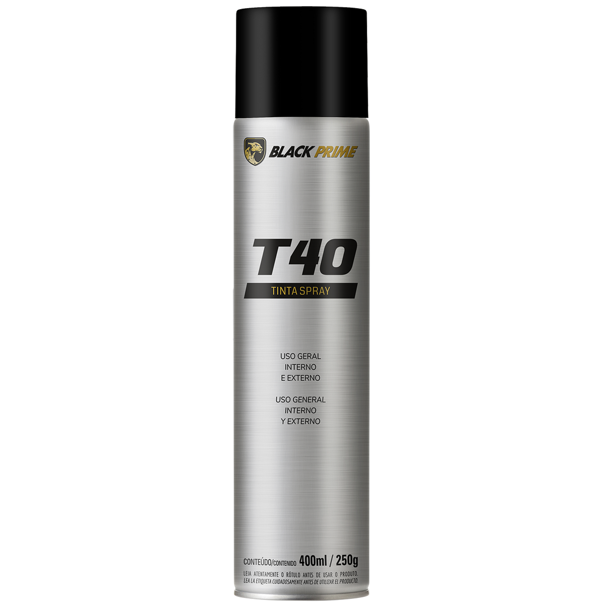 Tinta Spray Ug T40 Preto Brilhante Black Prime 400
