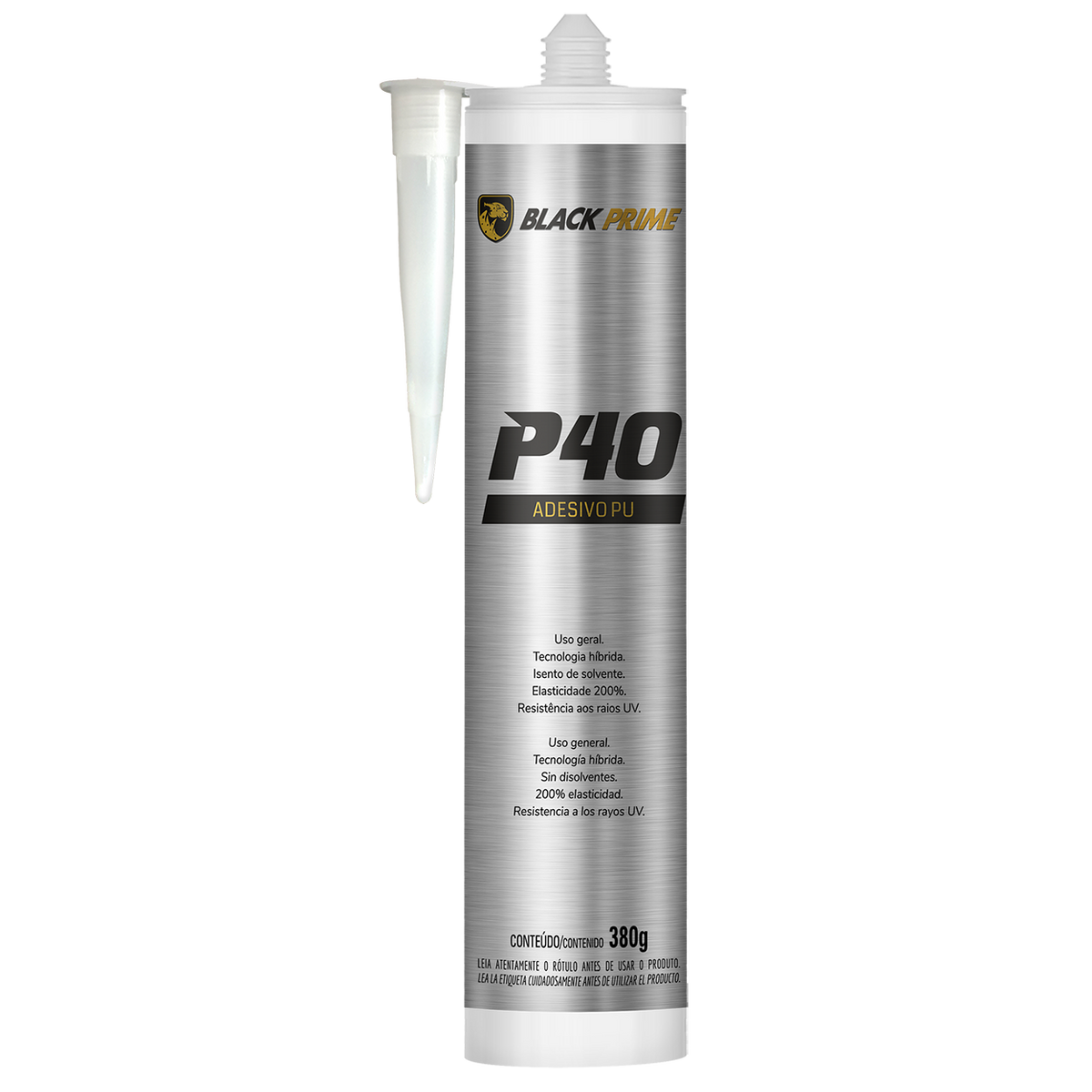 Adesivo De Pu Premium P40 Black Prime Cinza 380g