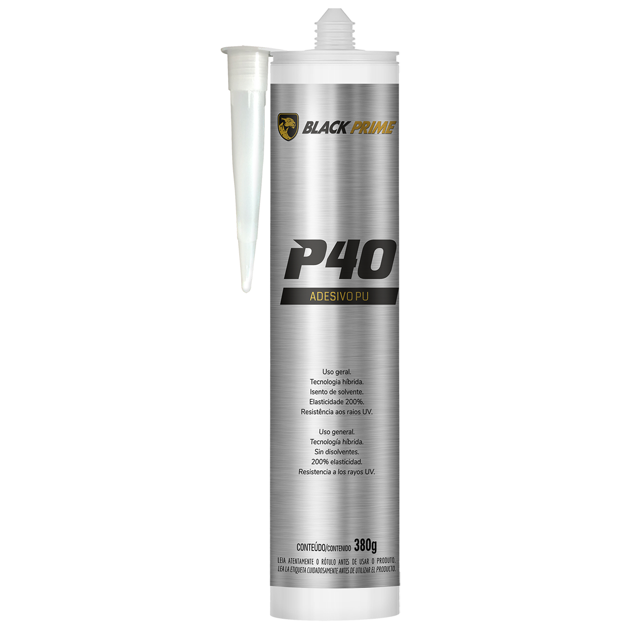 Adesivo De Pu Premium P40 Black Prime Branco 380g
