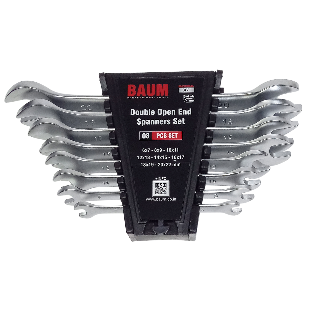 Kit Chave Fixa Dupla 08 Pcs Baum 6mm A 22mm