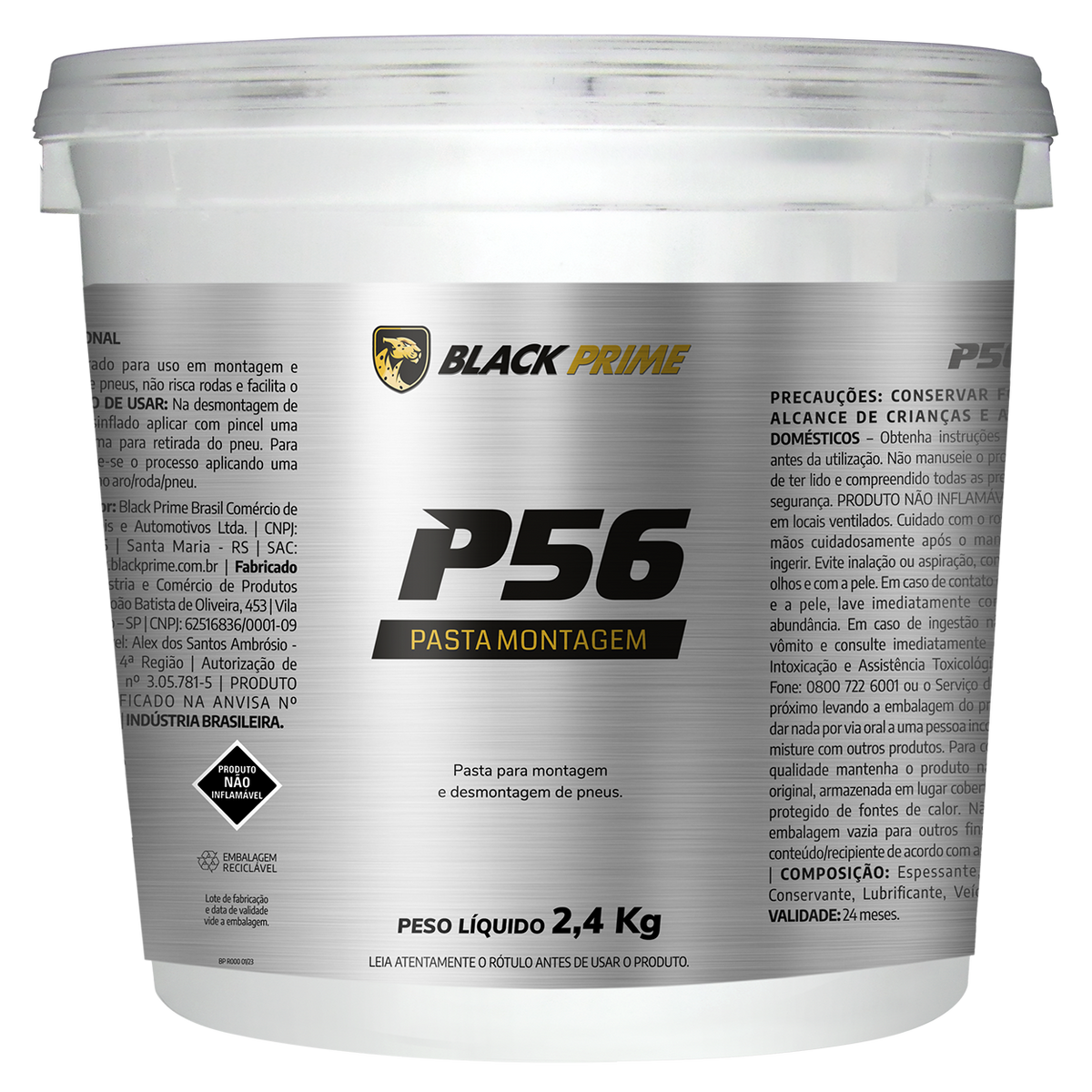 Pasta De Montagem Pneus P56 Black Prime 2,4kg