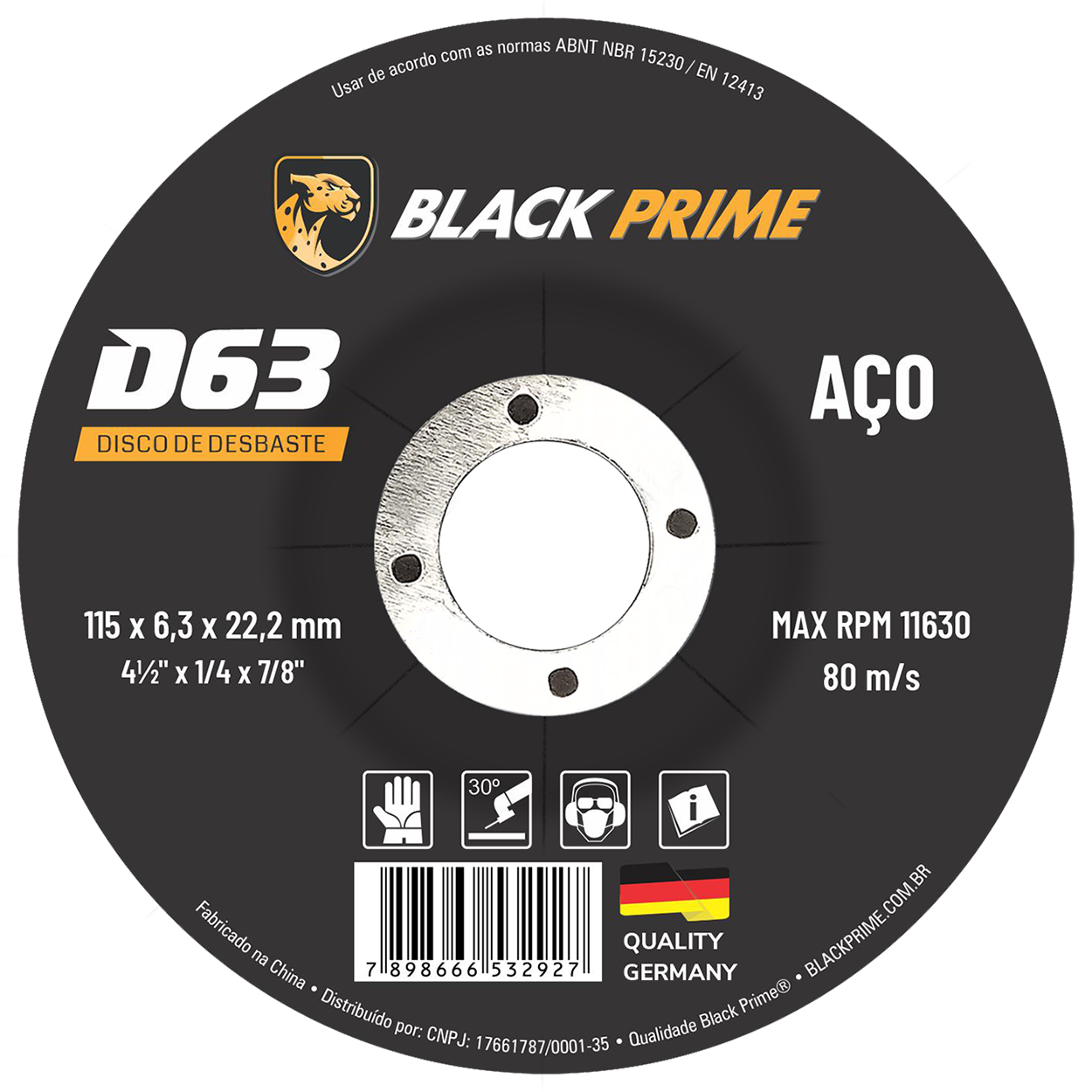 Disco De Desbaste D63 Black Prime 115 X 6,3 X 22,2