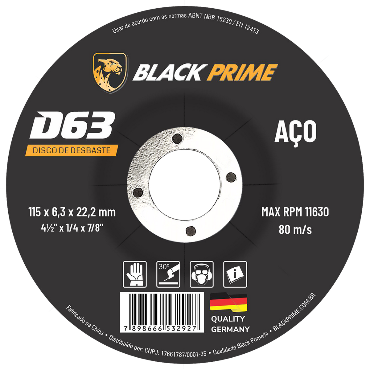 Disco De Desbaste D63 Black Prime 115 X 6,3 X 22,2
