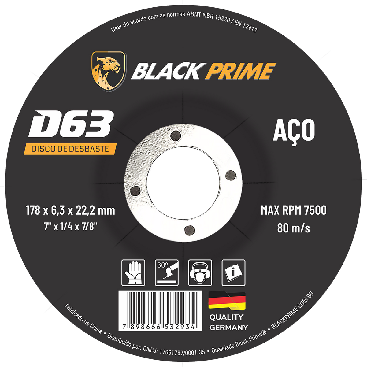 Disco De Desbaste D63 Black Prime 178 X 6,3 X 22,2