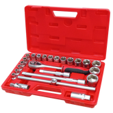 Kit Soquete Com Catraca 1/2" Baum - 24pçs