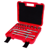 Kit Soquete Chave Manual 1/2" Baum - 18pçs