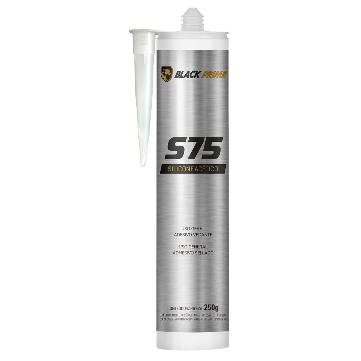 Adesivo De Silicone Acetico S75 Black Prime Incolor 250g