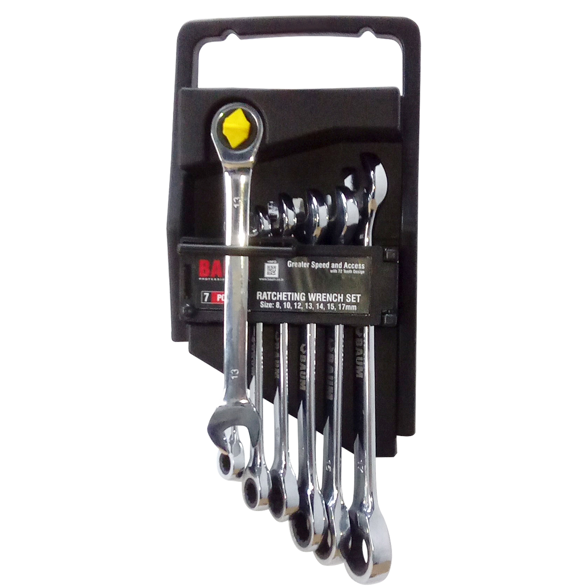 Kit Chave Combinada C/ Catraca 7 Pcs Baum 8mm A 17mm
